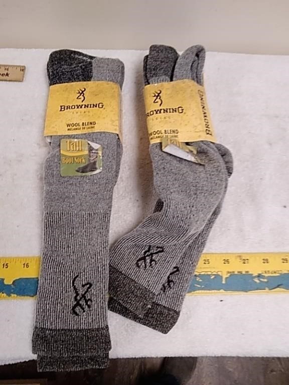 2 pair Browning wool socks