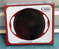 NIB Cuisine & Co. 10” Flat Cast Iron Grill Pan