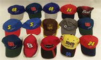 Large Lot Of NASCAR Baseball Caps / Hats