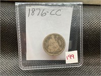 1876-CC SEATED DIME