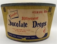 SPANGLERS Chocolate Drops Container-Ohio