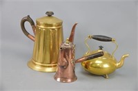 Three Metal Kettles