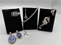 Lot of miscellaneous sterling silver jewelry