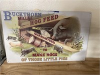 Single Sided Buckhorn Metal Sign 16" x 10"