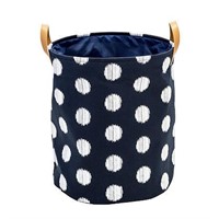 Honey Can Do Portable Laundry Bin, Navy & Grey $40