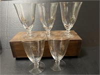 Juniper by Griffin-Franciscan 5 goblets/glasses
