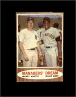 1962 Topps #18 Mickey Mantle/Willie Mays TRIMMED