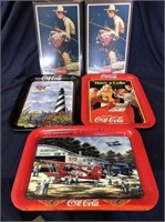 SERVING TRAYS, LOT OF (3) COCA-COLA ASSORTED &