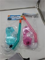 2 adult snorkel swim masks