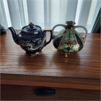 Dragon Oriental Tea Pot, Asian Pot, With Chip