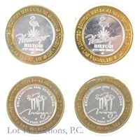 Silver Las Vegas Casino Gaming Tokens (4)