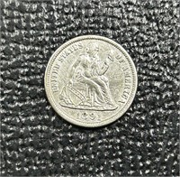 1891 US Seated Liberty Dime