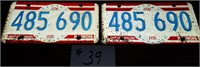 2 1976 Bicentennial Illinois License Plates