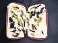 White River Leather Fly Case with 30+ Flies