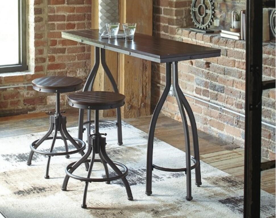 Ashley Counter Height Dining Table & Bar Stools