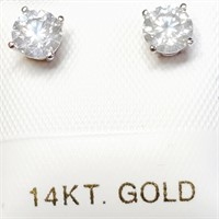 Certified 14K Diamond(Si)(0.8ct) Earrings
