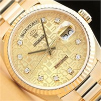 Rolex Men President Jubilee Diamond Dial Watch