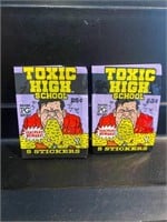 Vintage TOXIC HIGH Stickers Lot os 2 Packs!
