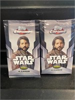 Star Wars Topps Chrome Unopened Pack Lot (2)