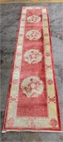 27 x 117 hand knotted silk carpet runner