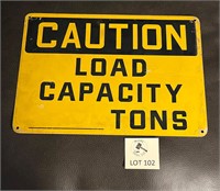 Caution Load Capacity Sign