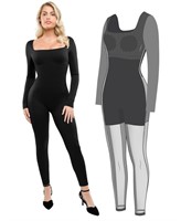 Popilush Long Sleeve Jumpsuit for Women Built In S