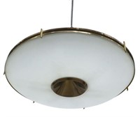 FONTANA ARTE STYLE MID-CENTURY GLASS CHANDELIER