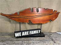 Wooden Feather Decor, And Sign