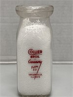 "Collier Bros Creamery" Half Pint Milk Bottle