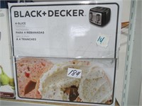 UNTESTED Black+Decker 4 Slice Toaster