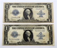 (2) 1923 $1 SILVER CERTIFICATE