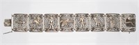 .835 Silver Egyptian Revival Bracelet