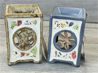 CERAMIC MOSAIC CANDLE WARMERS SET OF 2