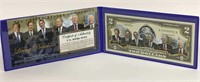 Living Presidents $2 Federal Reserve Note