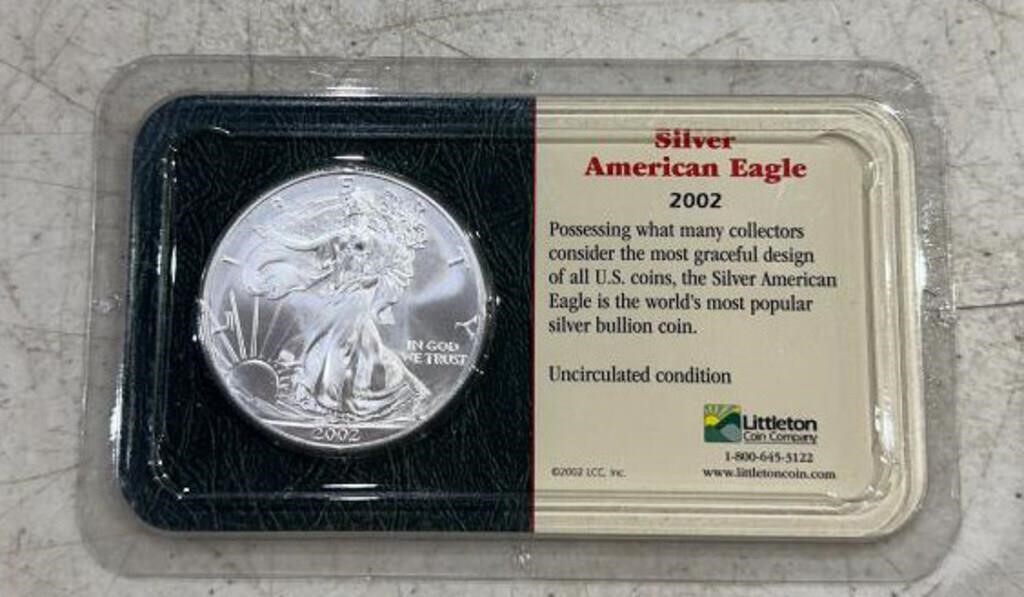 2002 SILVER AMERICAN EAGLE (1-OUNCE SILVER) ***IN