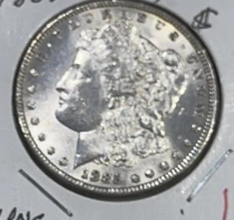 1885 MORGAN SILVER DOLLAR (90% SILVER)