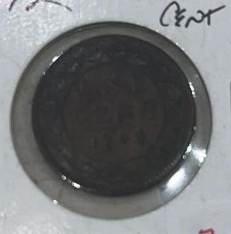 1892 CANADA "LARGE" ONE CENT (XF)