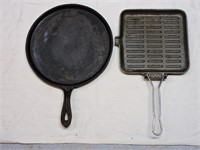 2 pcs Vintage Cast Iron - Fry Pans