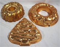 Metal Cake/Jello Molds - qty 3