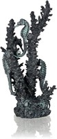 Seahorses On Coral Sculpture, Medium, Black