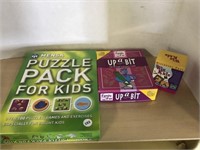 Mensa Puzzle Pack, Up A Bit Game, Wiz Kids Cards