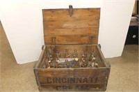 Cincinnati Cream Wooden Crate W/ Lid and
