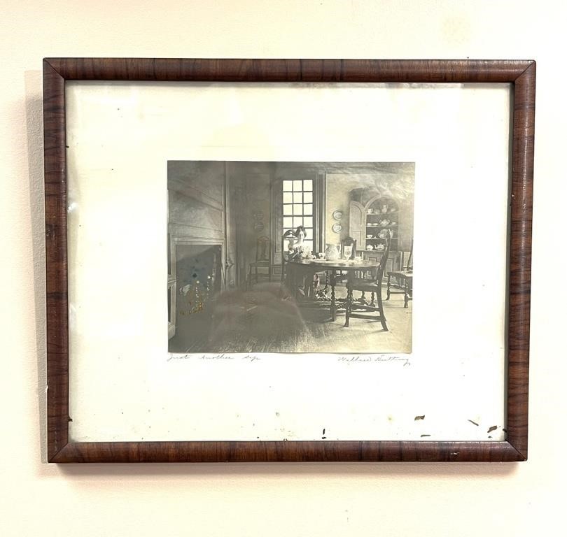 Framed Wallace Nutting Print - Just Another Sip