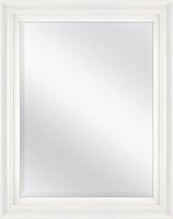 MCS Ezra Wall Mirror, White Woodgrain, 22.66 x 28