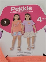 PEKKLE SET OF 2 TOPS WITH SHORT & SKIRT SIZE 3