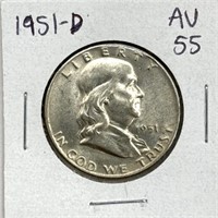 1951-D Franklin Half Dollar