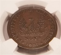1837 HT-66 May Tenth NGC AU-58 BN