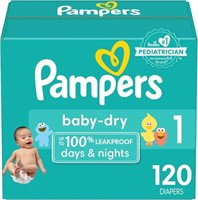 Pampers Baby Dry Diapers - Size 1, 120 Ct