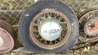 Vintage Hudson Terraplane Car Wheel w/ Hub Cap