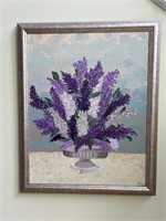Purple Lilac Flower Painting